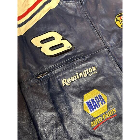 Vintage Nascar Dale Earnhardt Budweiser Racing Leather Jacket - Picture 8 of 13